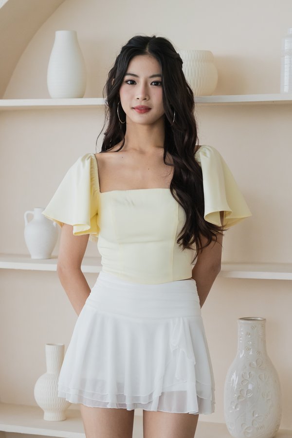 Alina Sleeved Padded Top V2 (Daffodil) Alina Sleeved Padded Top V2 (Daffodil)