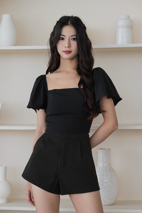 Samara Pleated Shorts (Chocolate Brown)