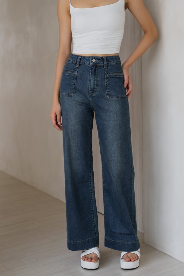 Jalee Straight Cut Denim Jeans (Dark Vintage Wash) Jalee Straight Cut Denim Jeans (Dark Vintage Wash)