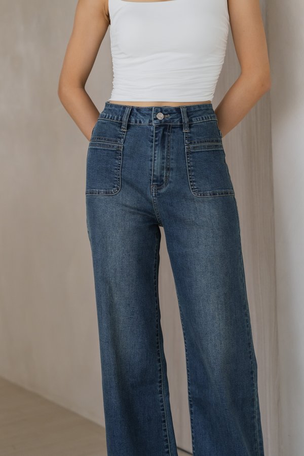 Jalee Straight Cut Denim Jeans (Dark Vintage Wash) Jalee Straight Cut Denim Jeans (Dark Vintage Wash)