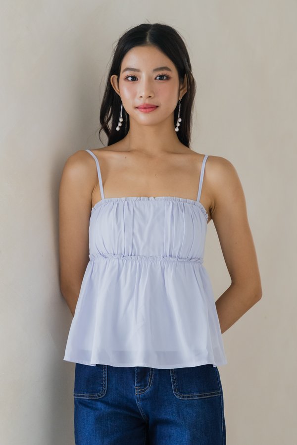 Jayleen Flare Padded Top (Periwinkle) Jayleen Flare Padded Top (Periwinkle)