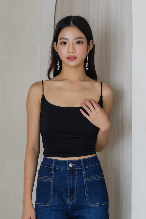 Jamila Scoop Neck Padded Top (Black) Jamila Scoop Neck Padded Top (Black)