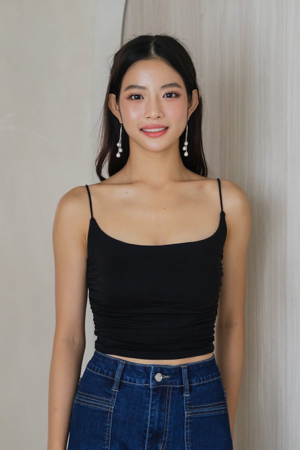 Jamila Scoop Neck Padded Top (Black) Jamila Scoop Neck Padded Top (Black)