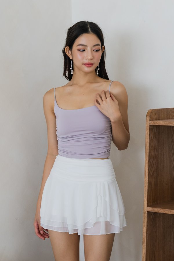 Jamila Scoop Neck Padded Top (Dusty Lavender)