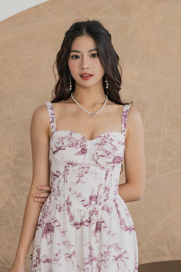 Brooklyn Bustier Lace Padded Midi Dress (Burgundy) Brooklyn Bustier Lace Padded Midi Dress (Burgundy)