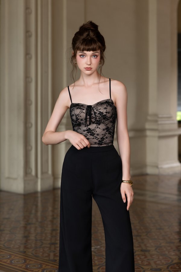 Giovanna Bustier Lace Padded Top (Black) Giovanna Bustier Lace Padded Top (Black)