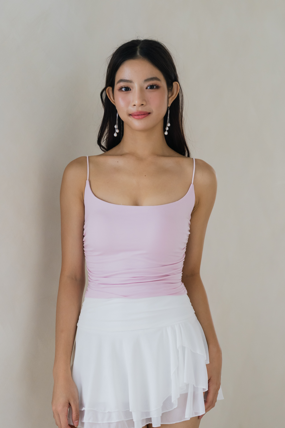 Jamila Scoop Neck Padded Top (Lilac Blush)