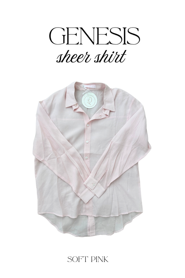 Genesis Sheer Shirt (Soft Pink)