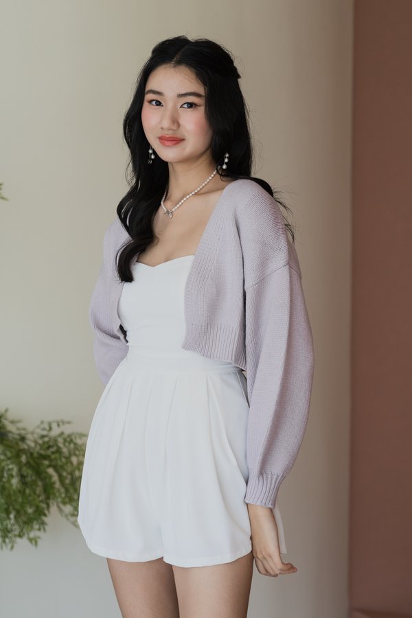 Whitney Puffy Cardigan (Lavender)