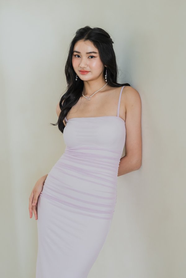 Seraphie Straight Cut Mesh Padded Dress (Lilac) Seraphie Straight Cut Mesh Padded Dress (Lilac)