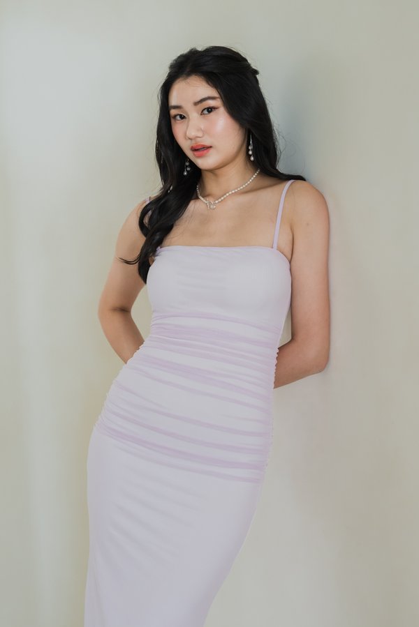 Seraphie Straight Cut Mesh Padded Dress (Lilac) Seraphie Straight Cut Mesh Padded Dress (Lilac)