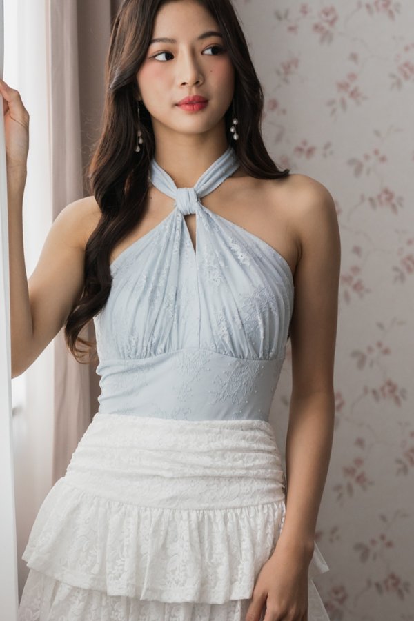 Sienna Lace Halter Top (Blue) Sienna Lace Halter Top (Blue)
