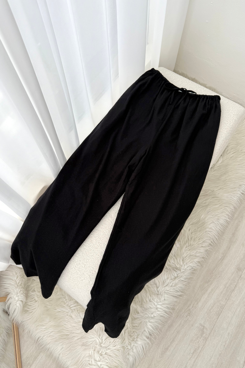 Dreya Linen Pants (Black)