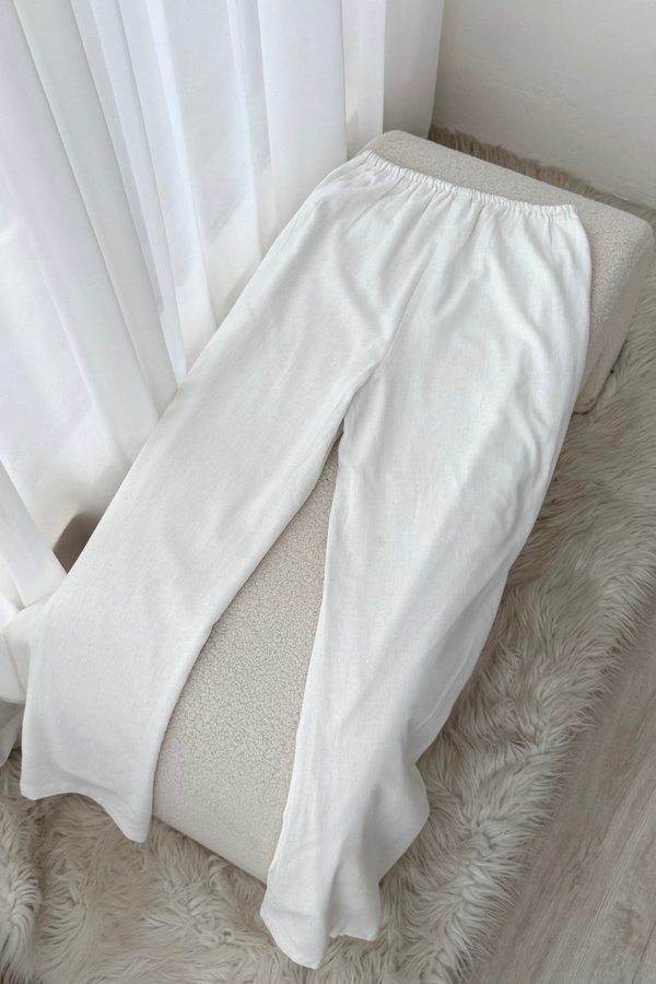 Dreya Linen Pants (White)