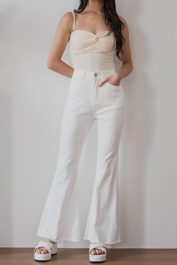 Hailey Raw Hem Jeans V2 (White Wash) Hailey Raw Hem Jeans V2 (White Wash)