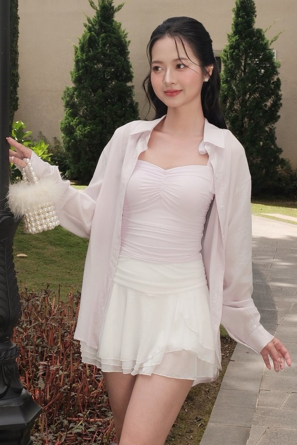 Genesis Sheer Shirt (Soft Lavender)