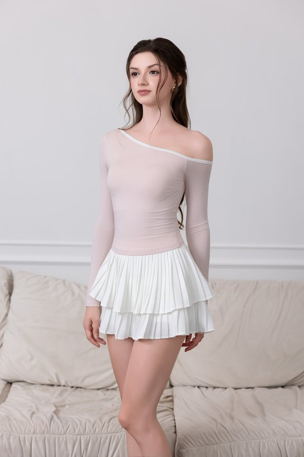 Blaire Constrast Padded Top (Aurora Pink)