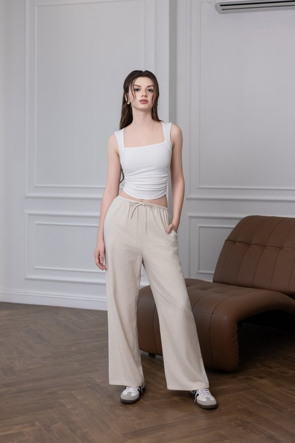 Dreya Linen Pants (Cream)