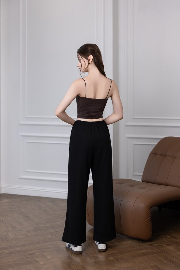 Jamila Scoop Neck Padded Top (Chocolate Brown) Jamila Scoop Neck Padded Top (Chocolate Brown)