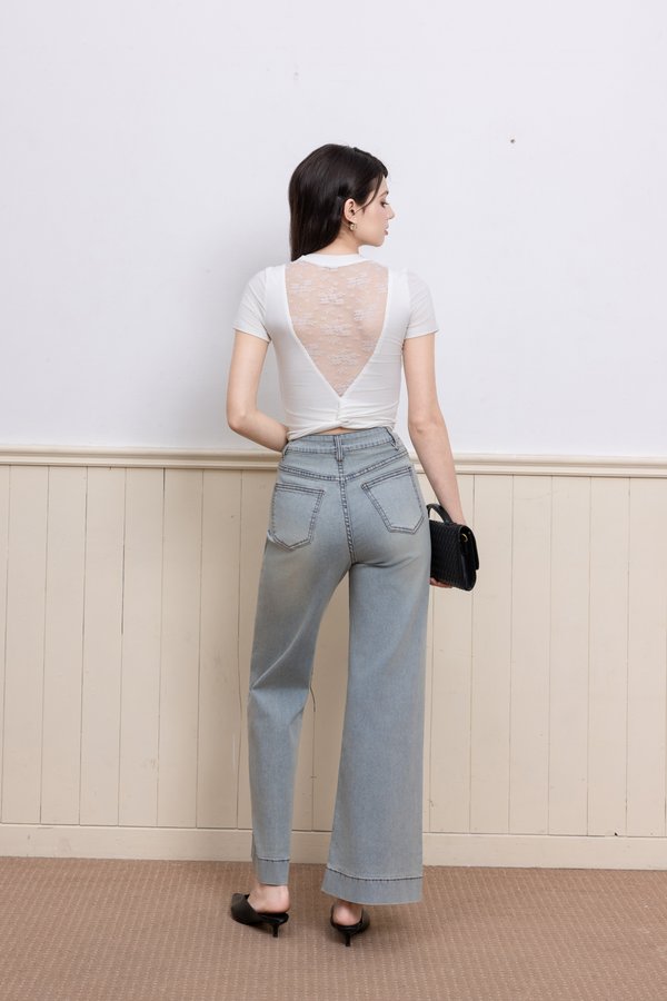 Jalee Straight Cut Denim Jeans (Light Vintage Wash)