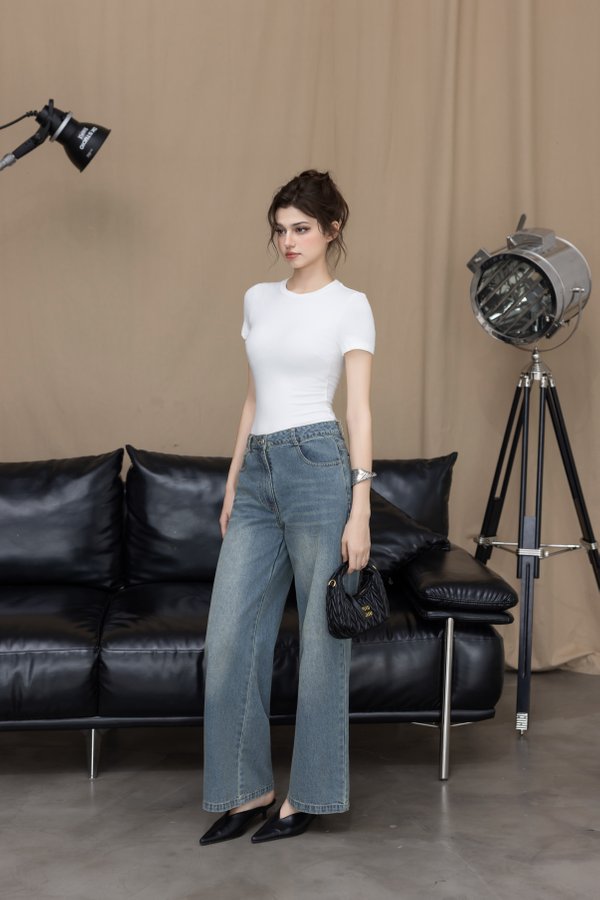 Bae Mid Waist Jeans (Light Vintage Wash) Bae Mid Waist Jeans (Light Vintage Wash)