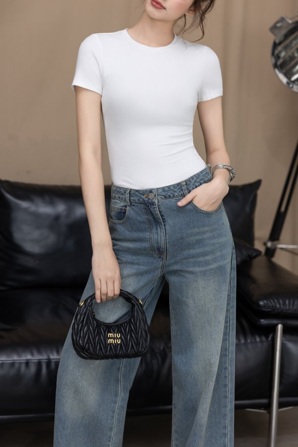 Bae Mid Waist Jeans (Light Vintage Wash) Bae Mid Waist Jeans (Light Vintage Wash)