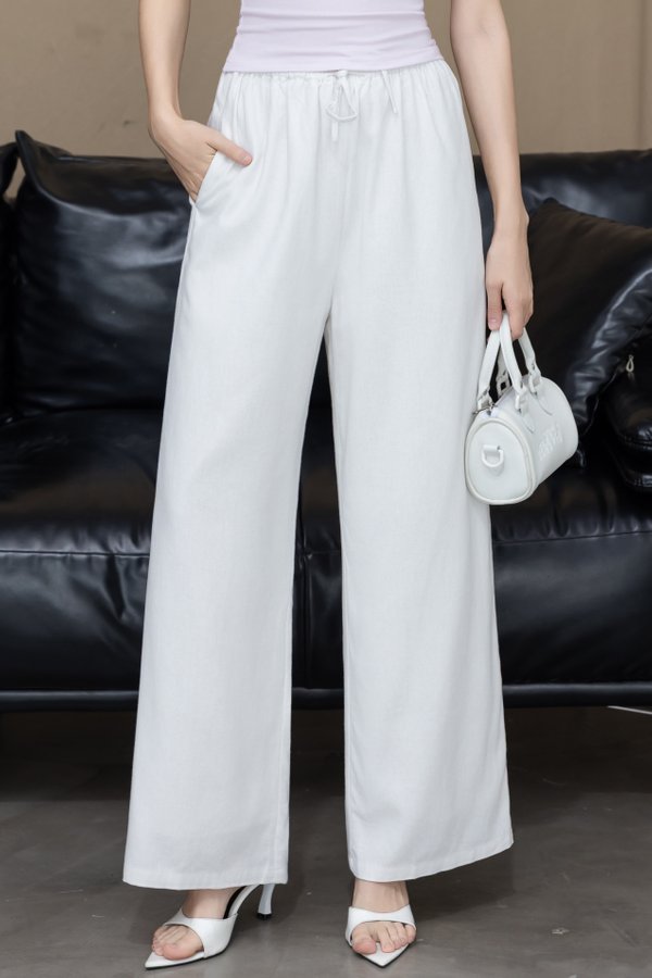 Dreya Linen Pants (White)