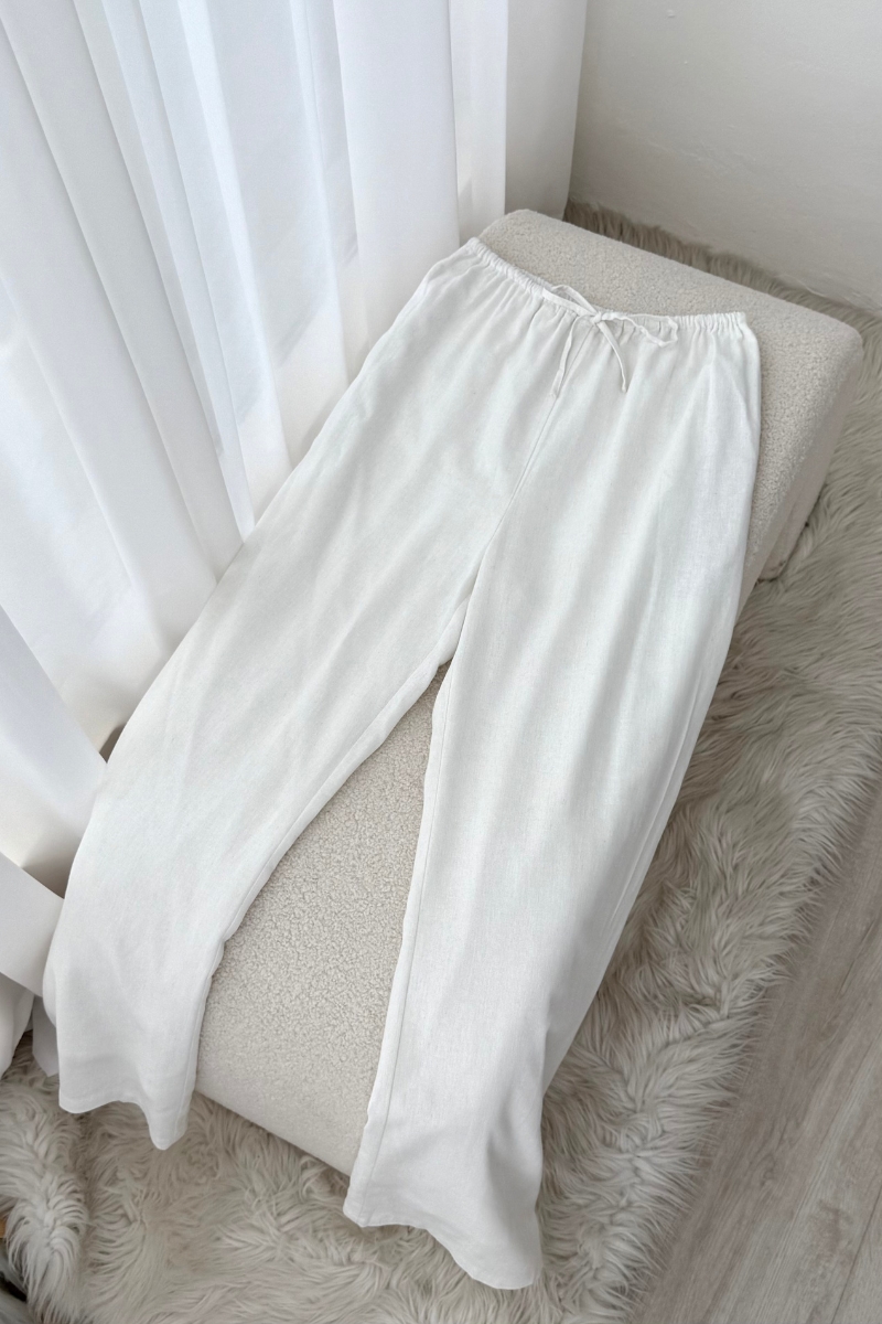 Dreya Linen Pants (White)