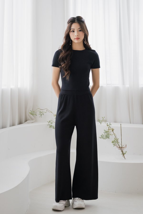 [PETITE] Freda Knit 2pcs Set (Black)