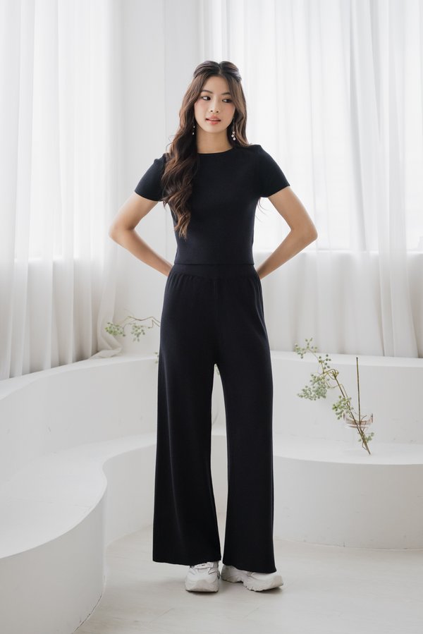 [PETITE] Freda Knit 2pcs Set (Black)