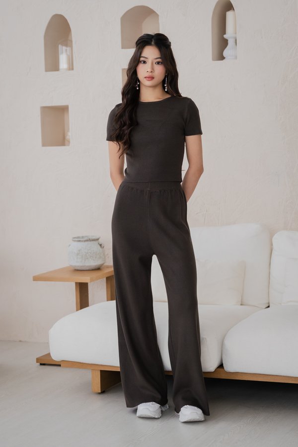 [REGULAR] Freda Knit 2pcs Set (Chocolate Brown)