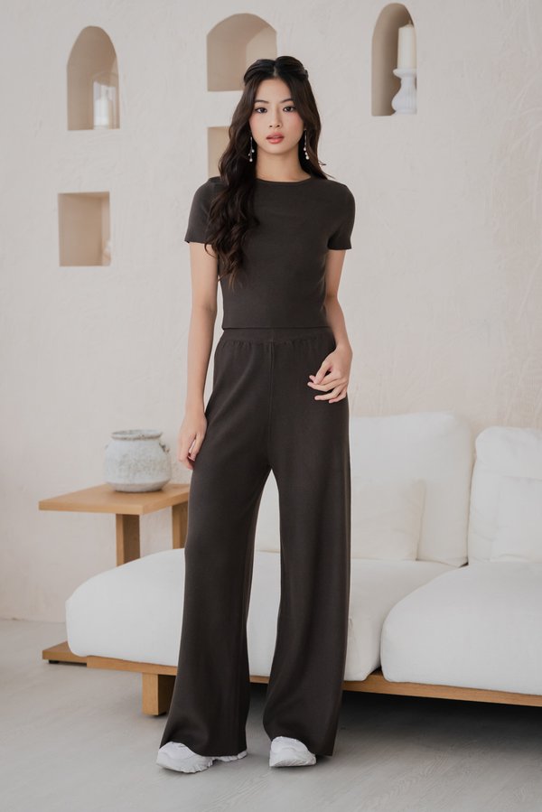 [REGULAR] Freda Knit 2pcs Set (Chocolate Brown)