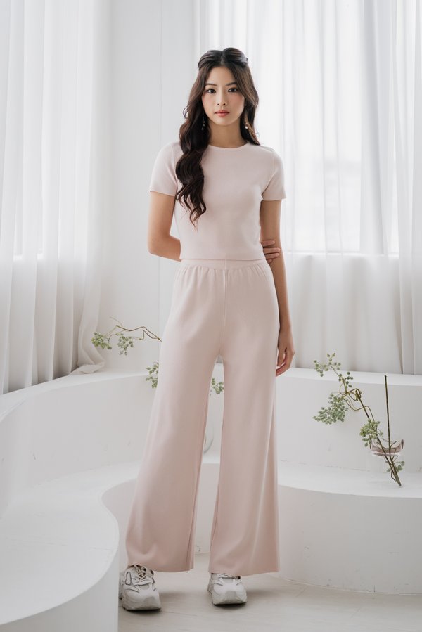 [REGULAR] Freda Knit 2pcs Set (Baby Pink)