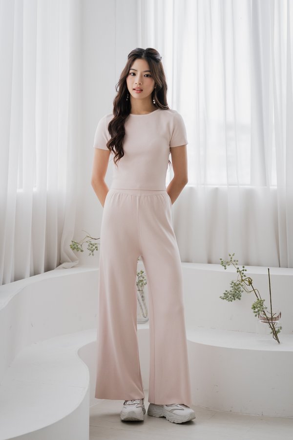 [REGULAR] Freda Knit 2pcs Set (Baby Pink)