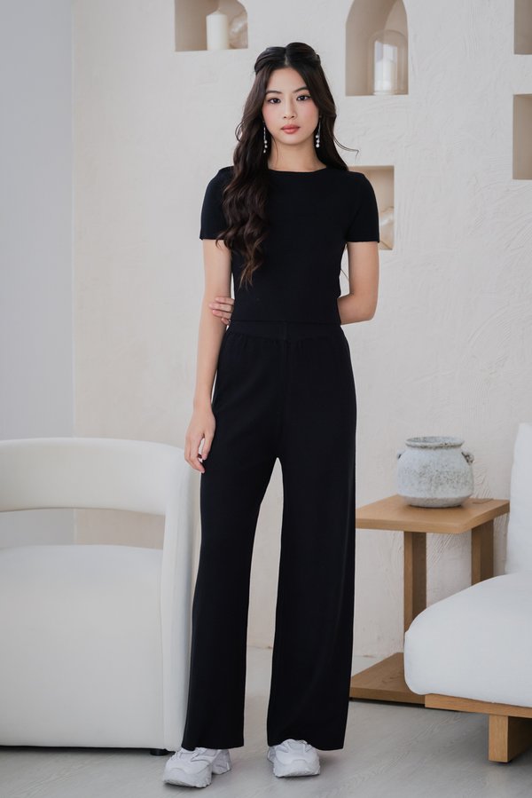 [REGULAR] Freda Knit 2pcs Set (Black)