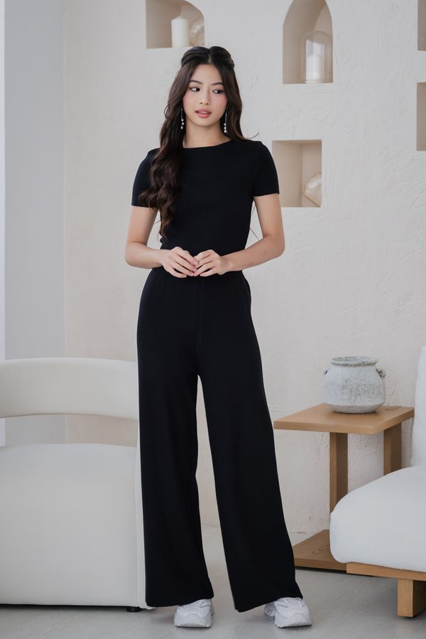 [REGULAR] Freda Knit 2pcs Set (Black)
