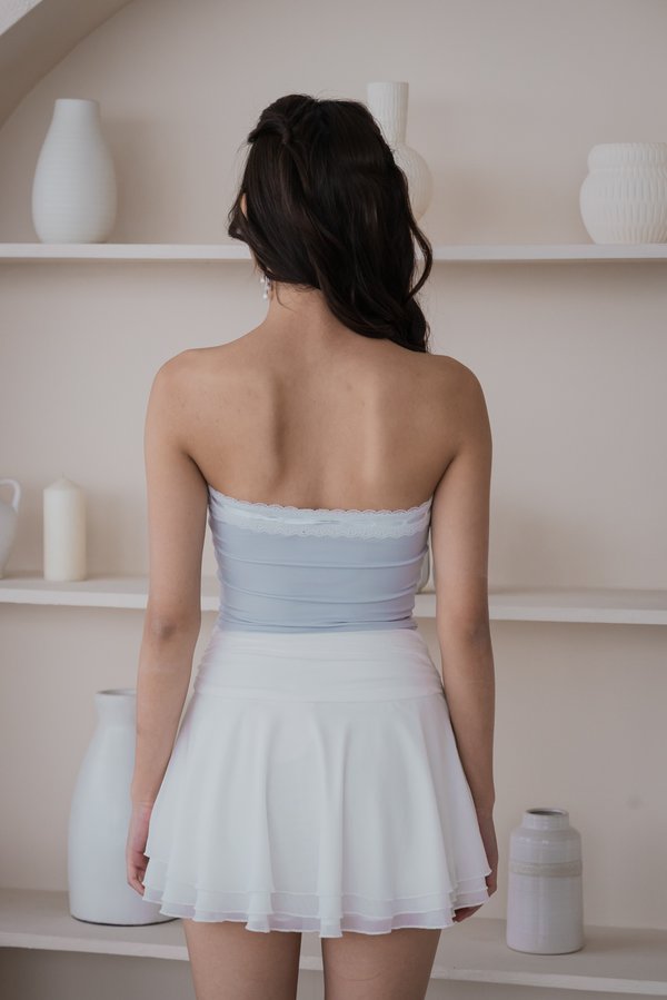 Raeli Lace Ribbon Padded Top (Elsa Blue)