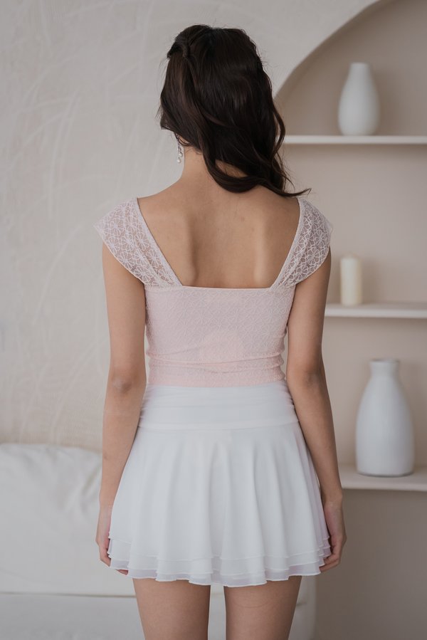 Tami Flower Lace Padded Top (Pink) Tami Flower Lace Padded Top (Pink)