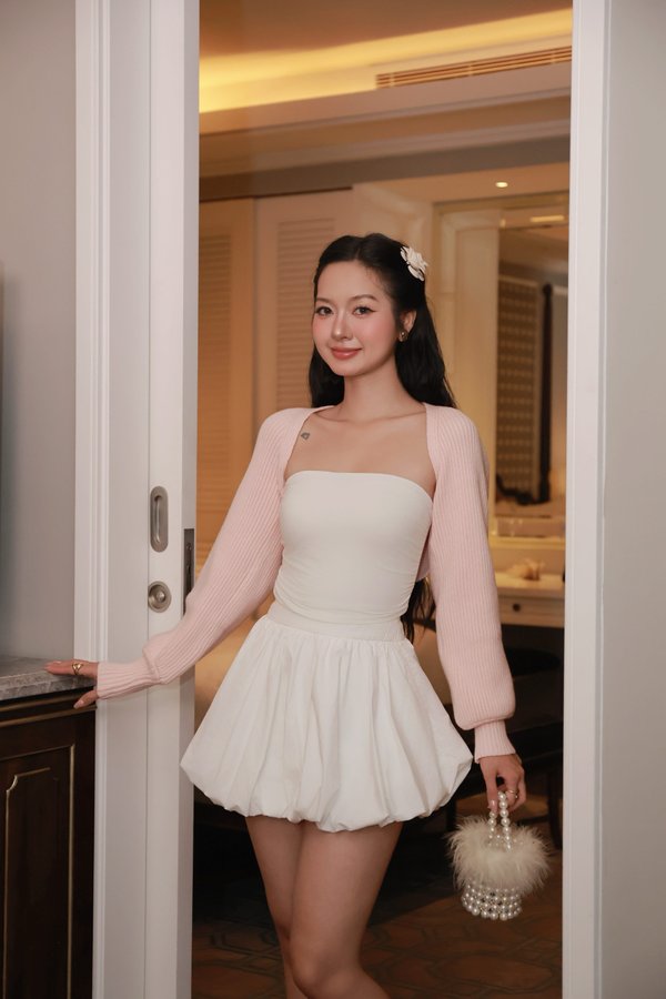 Kacey Bolero Cardigan (Baby Pink)