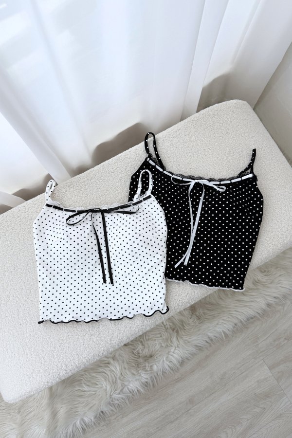 Elisa Lace Polka Padded Top