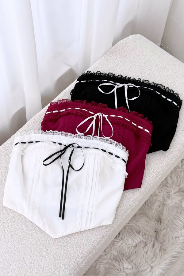 Diana Lace Contrast Padded Top