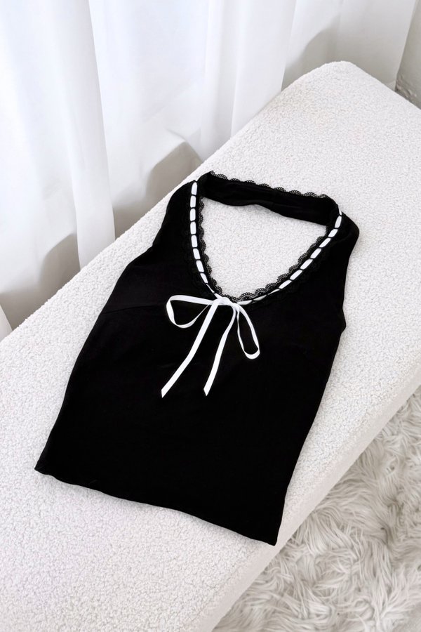 Ruby Lace Halter Padded Top