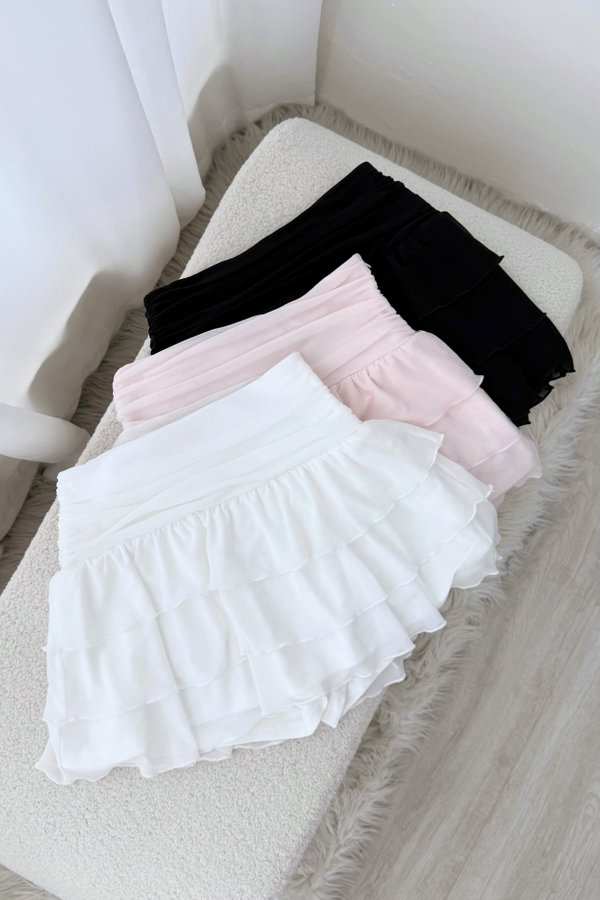 Alayna Mesh Tiered Skorts