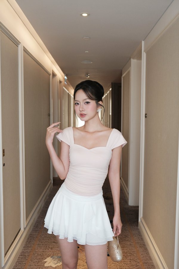 Thea Sweetheart Cap Sleeve Padded Top