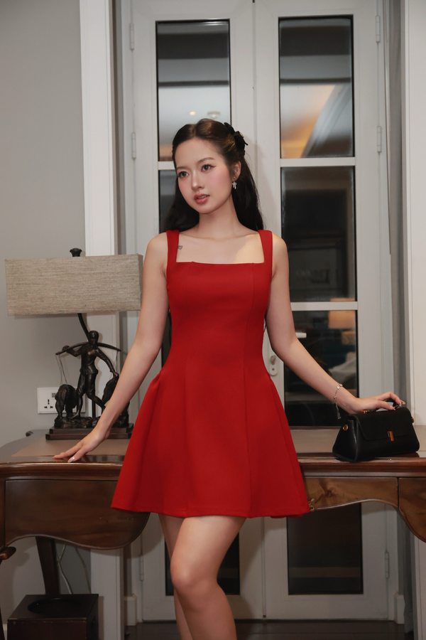 *Premium Luxe* Noelle Padded Romper Dress