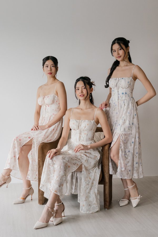 Carina Floral Bustier Padded Dress