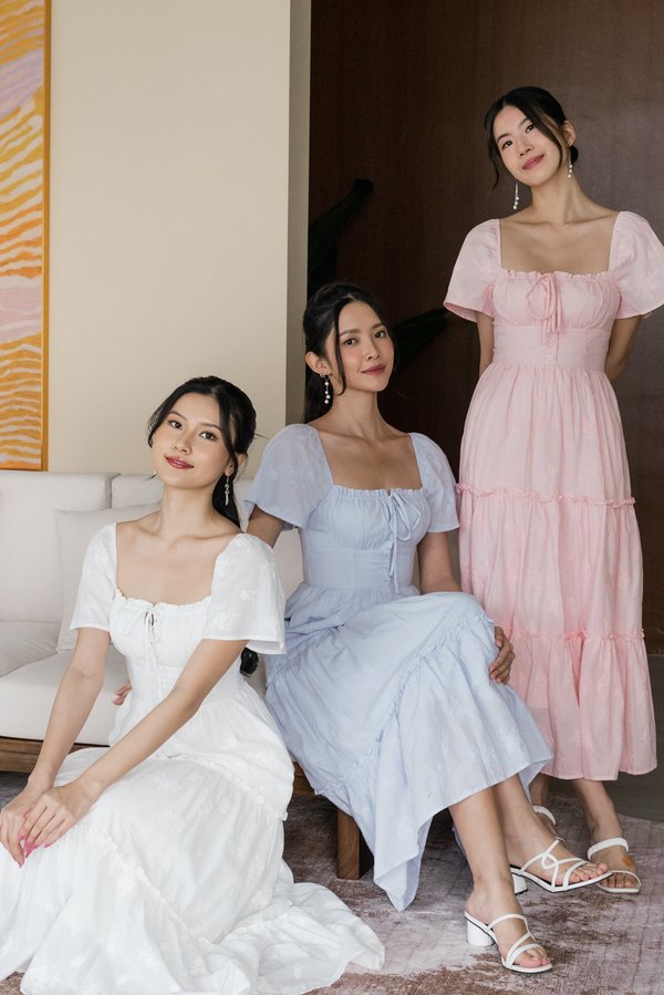 Ariana Sleeved Crochet Padded Dress