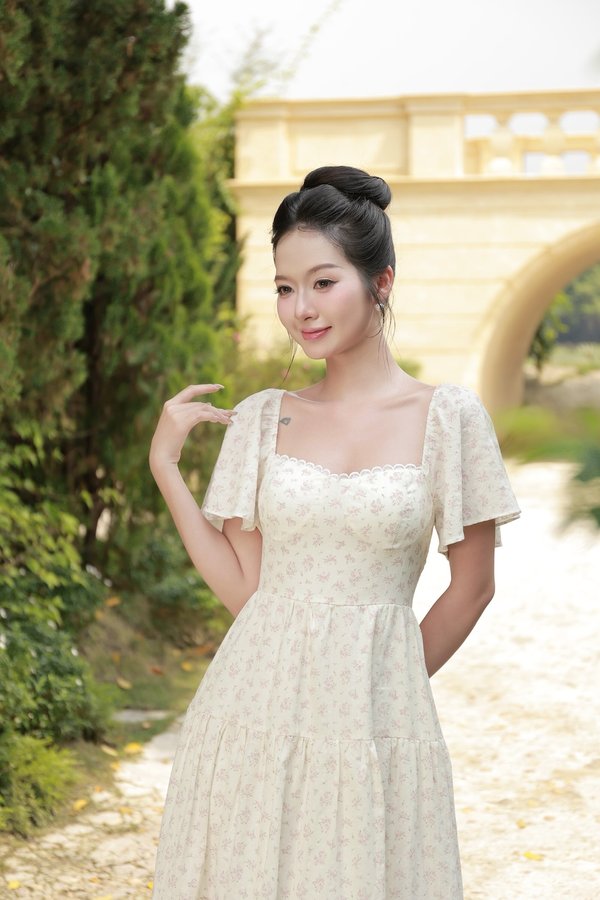 Solace Flutter Sleeved Maxi Dress