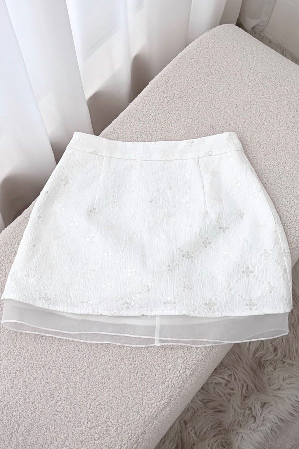 Rou Sequin Mesh Skorts
