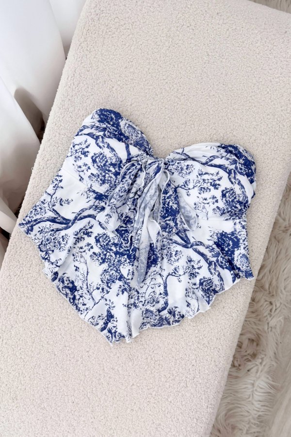 Hera Ripple Mesh Self TIe Padded Tube Top